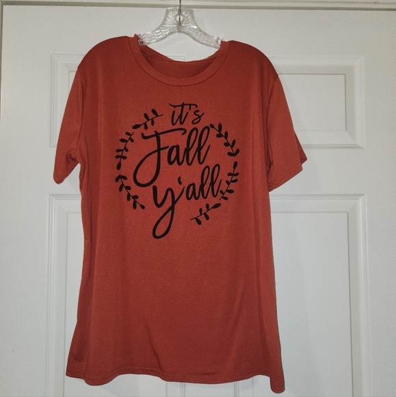 Source Unknown Tops - 'It's Fall Y'all' womens graphic tee